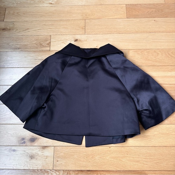 Max & Cleo Black Satin Cropped Jacket - Picture 3 of 6
